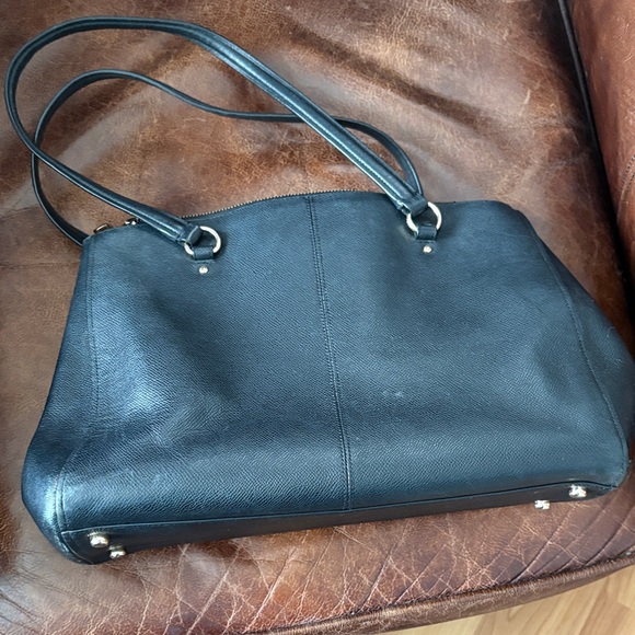 Coach Midnight Black Leather Tote - Picture 2 of 7